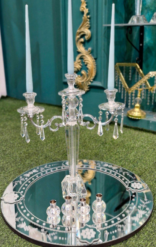 شمعدان ۳شعله کریستال