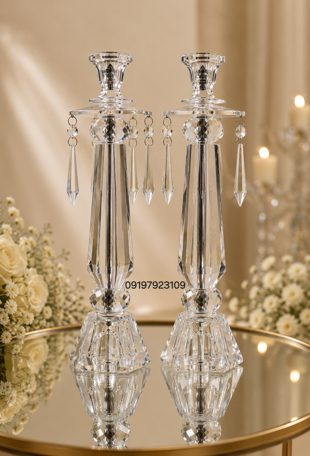 جاشمعی پایه مربع دو گوی