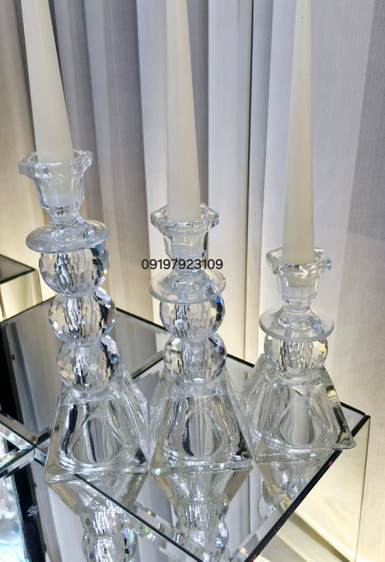 جا شمعی پایه مربع گوی دار
