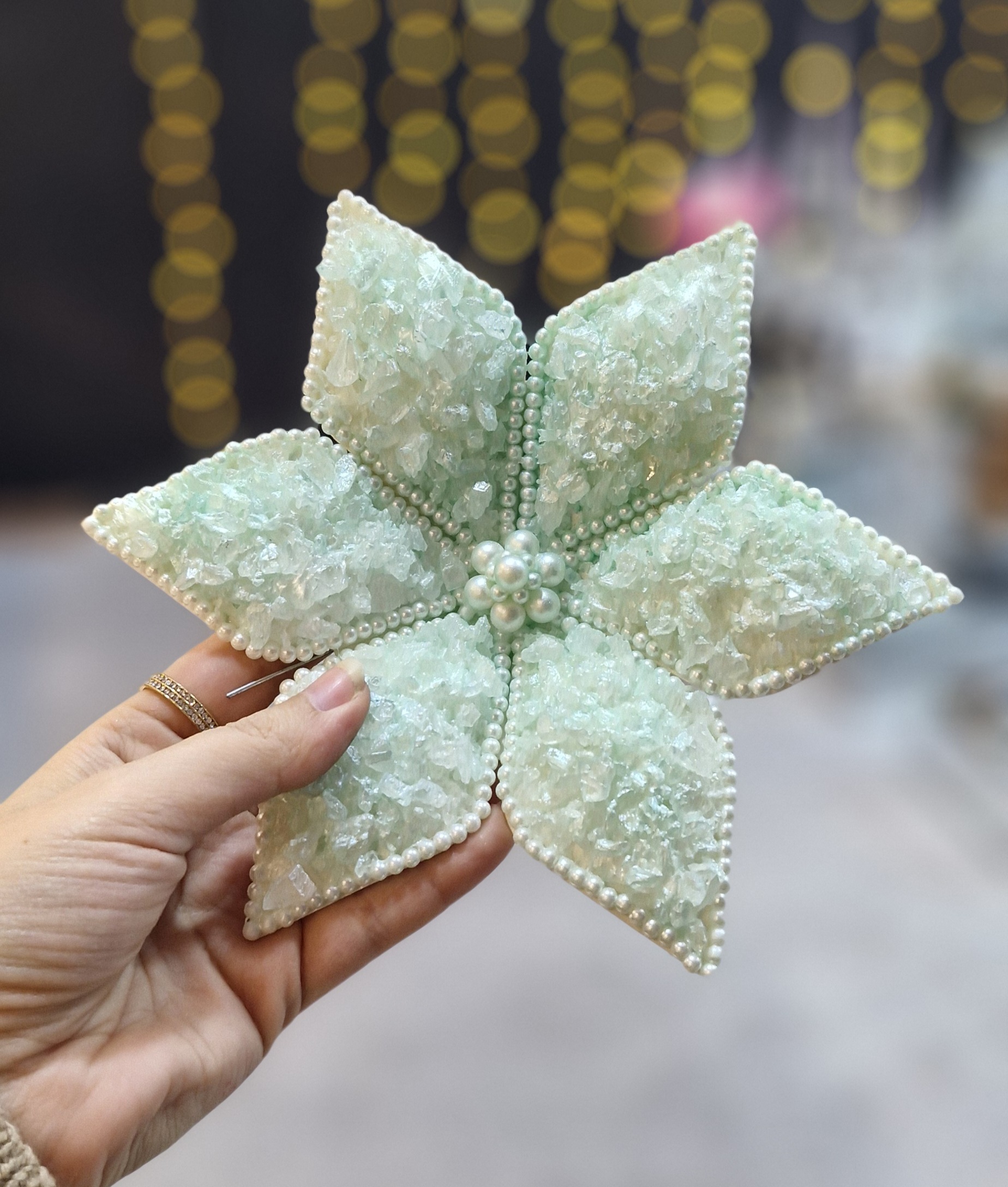 گل ۶برگ نبات فیروزه ای